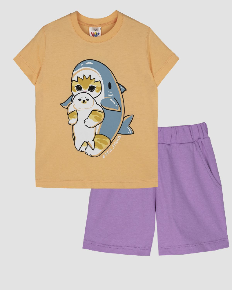 Пижама для девочки (футболка+шорты)