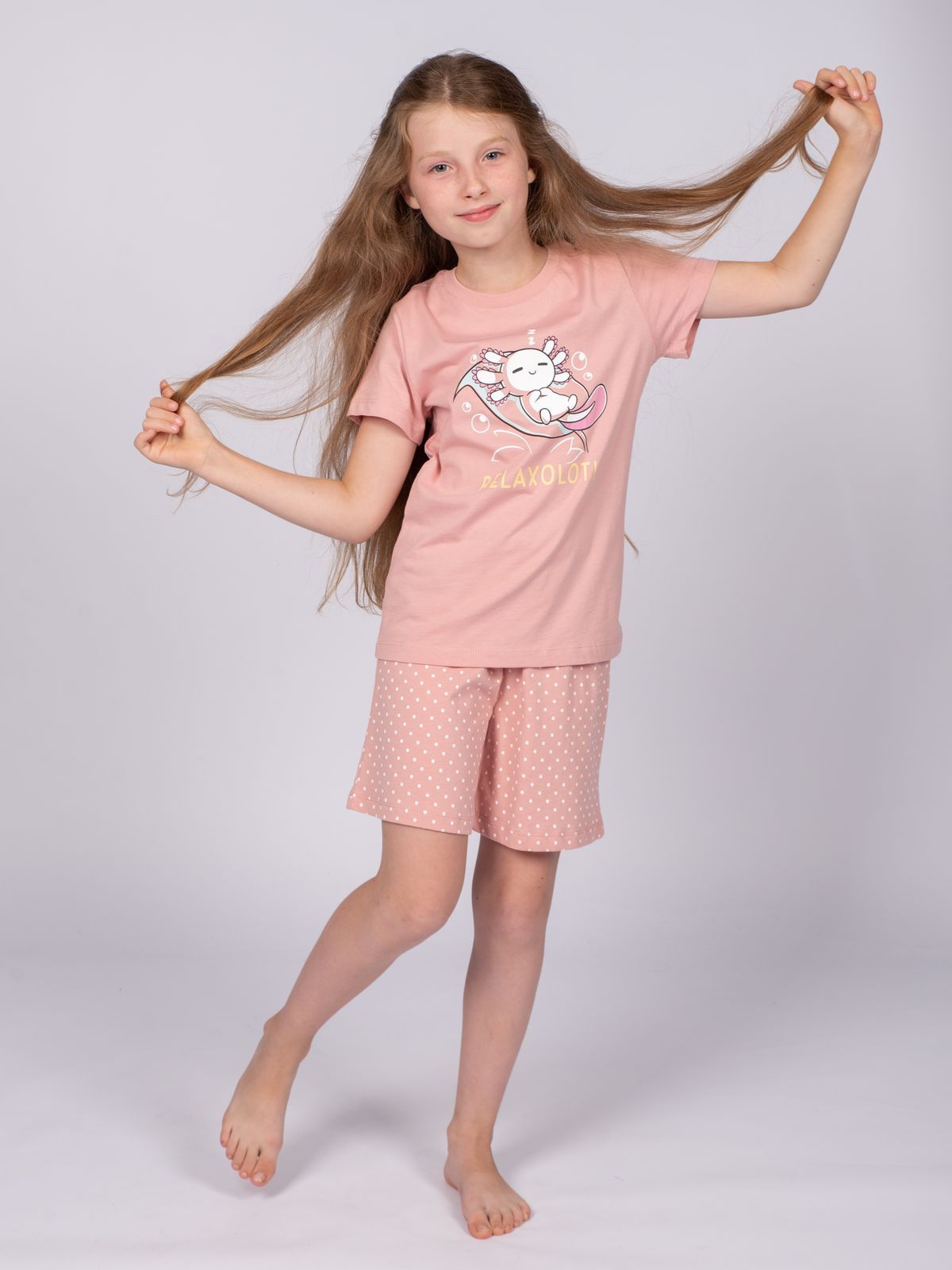 Пижама для девочки (футболка+шорты)