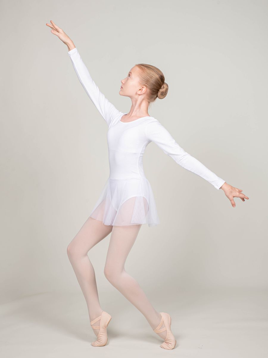 Боди трикотажное с юбкой (длинный рукав)