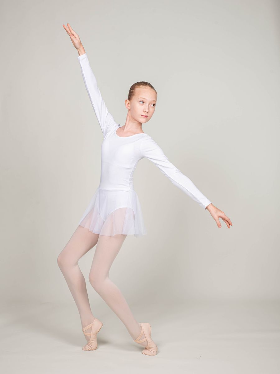 Боди трикотажное с юбкой (длинный рукав)