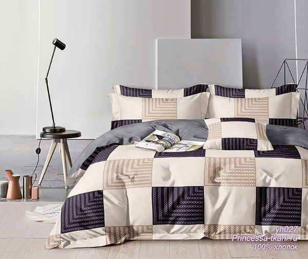 Комплект постельного белья, 2-спальное, сатин