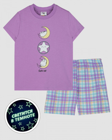 Пижама для девочки (футболка+шорты)